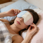 Three-Color Block Quilted Cotton Eye Mask