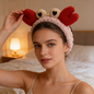 Pink Crab Plush Spa Headband