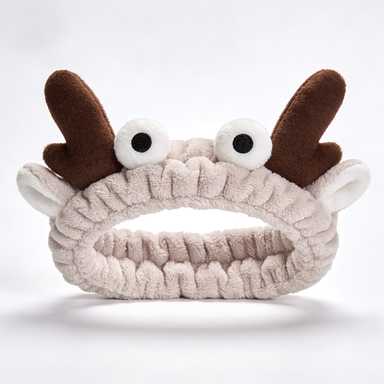 Reindeer Antler Plush Spa Headband