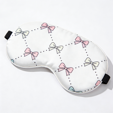 Cute Bow Pattern Satin Sleep Eye Mask