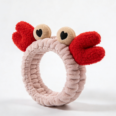 Pink Crab Plush Spa Headband