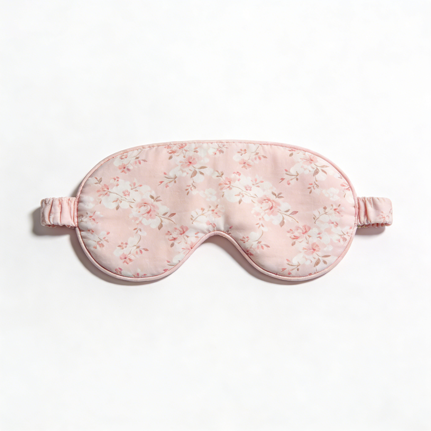 Pink Rose Floral Print Cotton Sleep Eye Mask