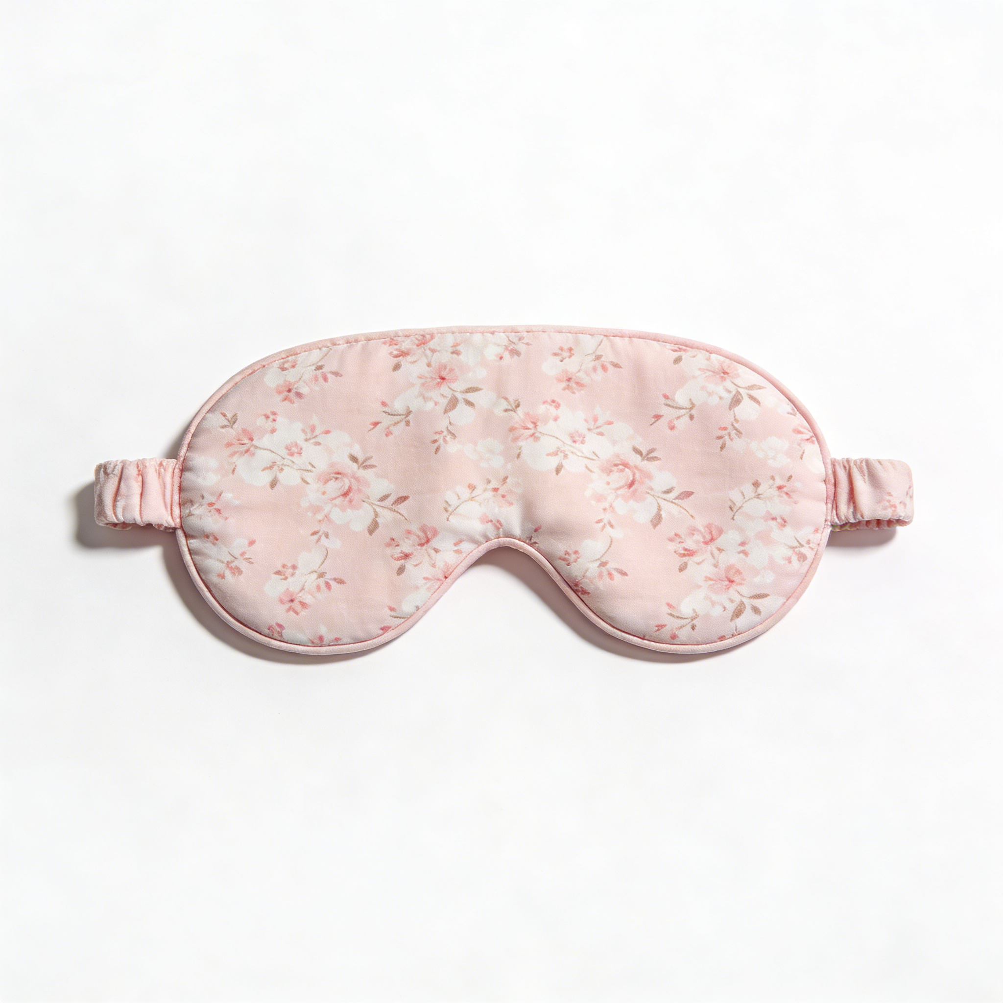 Pink Rose Floral Print Cotton Sleep Eye Mask