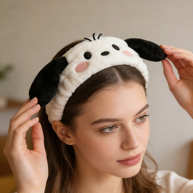 Cute Puppy Plush Spa Headband