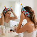 Blue Strawberry Print Monster Plush Spa Headband